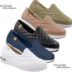 Tênis Feminino Modare Ortopédico Esporão E Fascite Slip On Ultraconforto super confortável Original