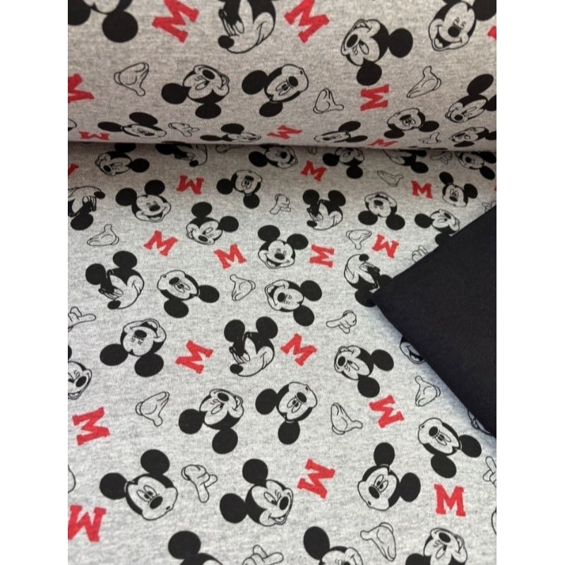 Tecido Malha Mickey Personagens Disney 100% Algodão 2 Metros de largura