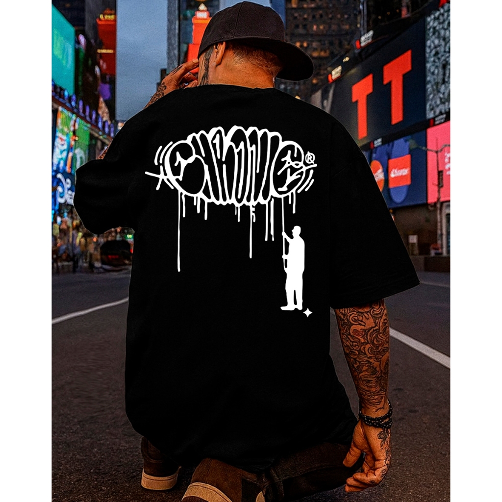 Camiseta Oversized Streetwear Chronic Camisa Unissex 100% Algodão Plus Size Qualidade Premium Nova em Oferta na Shopee