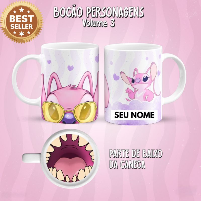 CANECAS ANGEL BOCÃO PERSONALIZADAS COM NOME OU SEM NOME