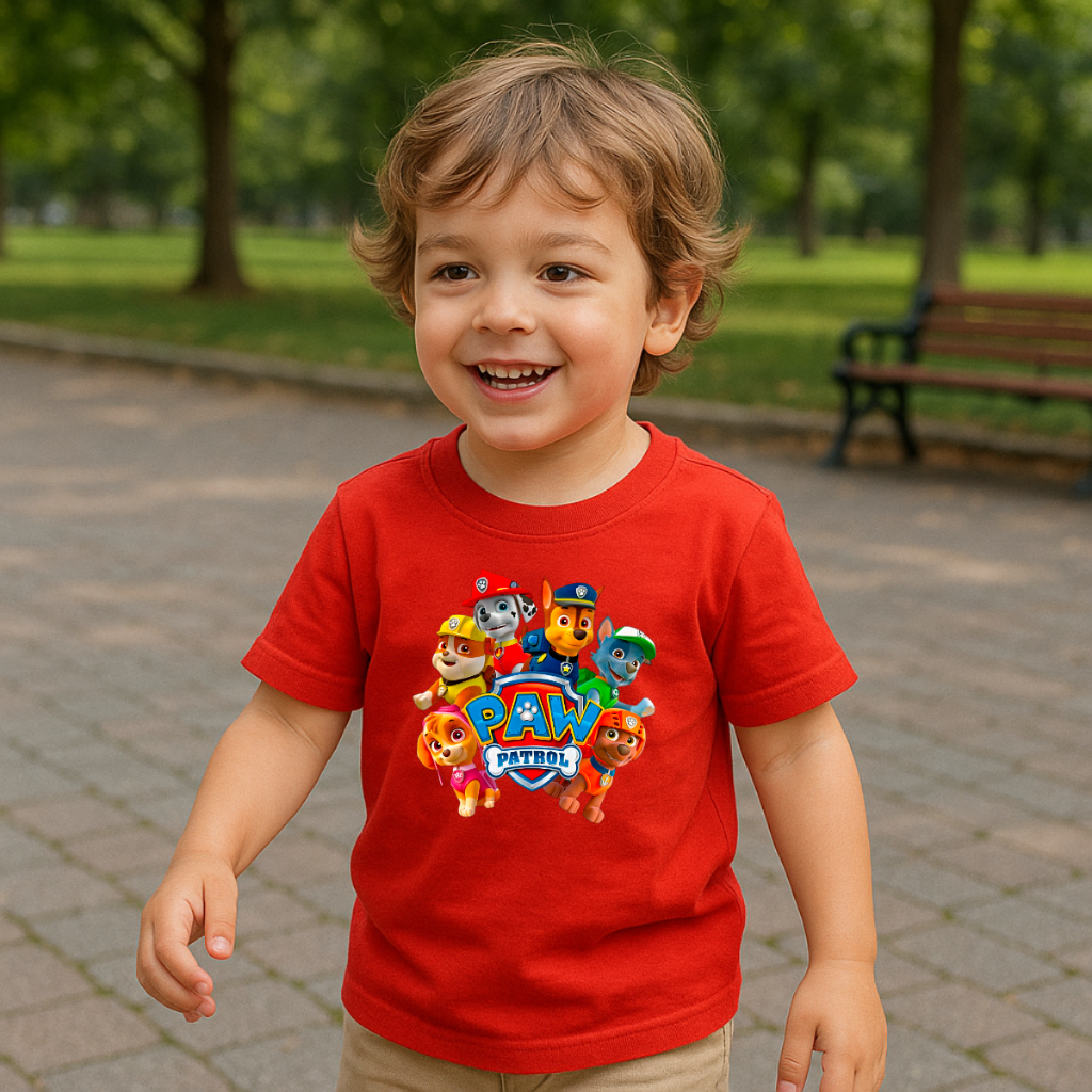 Camiseta Patrulha Canina Infantil 100% Algodão Menino Criança em Oferta na Shopee