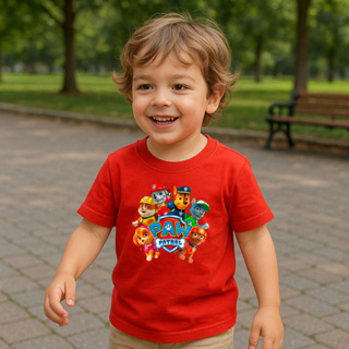 Camiseta Patrulha Canina Infantil 100% Algodão Menino Criança em Oferta na Shopee