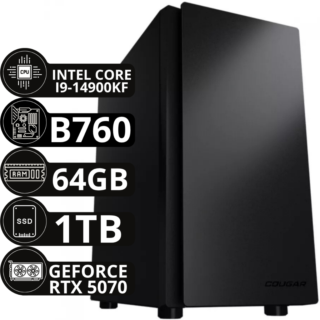 Pc Gamer Intel I9 14900kf 64gb Ddr5 Rtx 5070 Ssd 1tb Nvme
