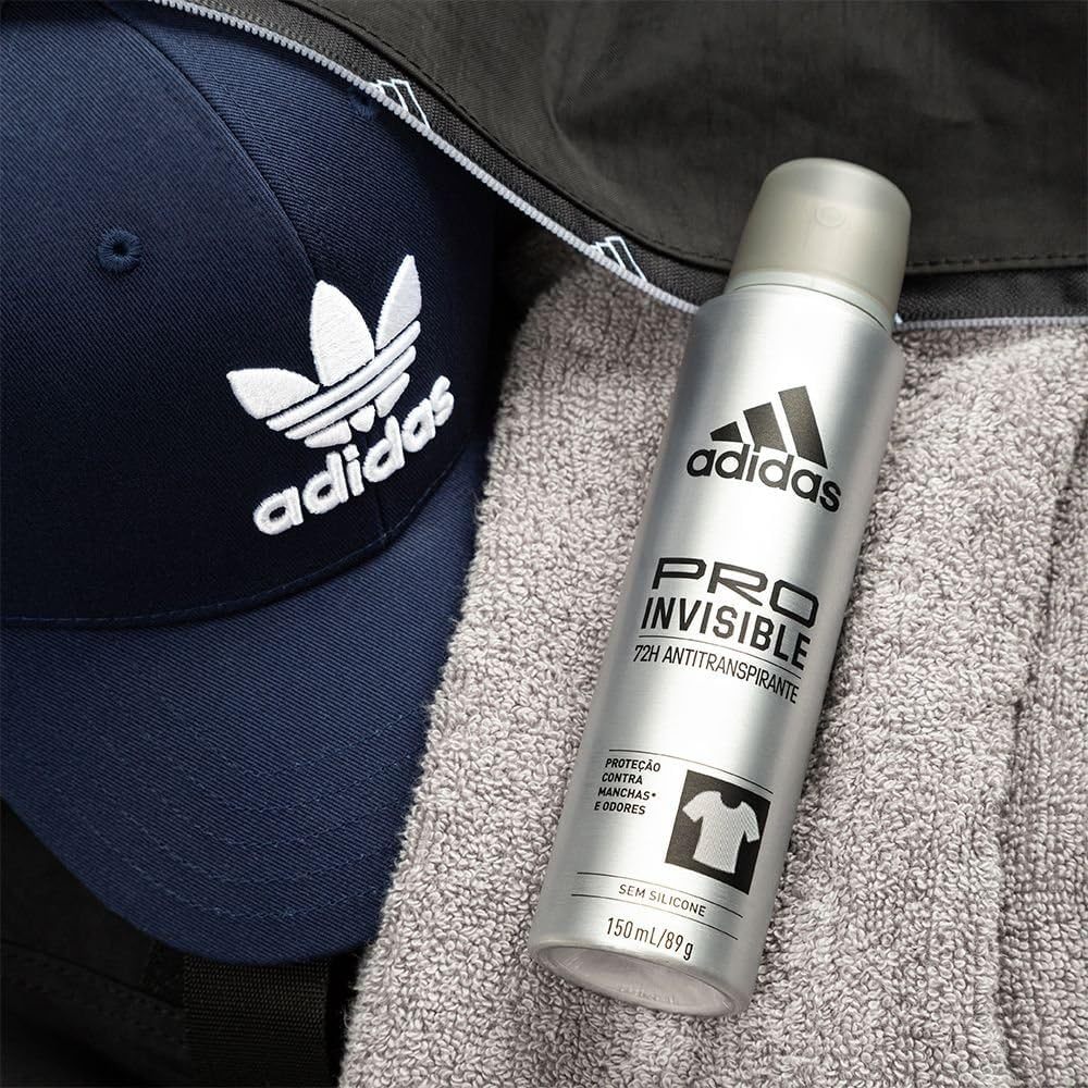Desodorante Antitranspirante Adidas Aerossol Pro Invisible Masculino 72h Com 150ml · foto 2