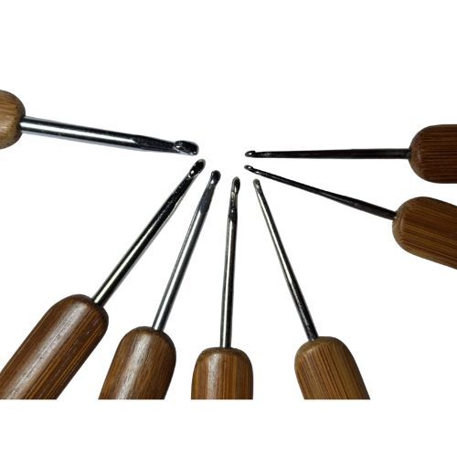 Agulha de Crochê Alumínio com Cabo de Bambu Kit – Todos os Tamanhos (Macia, Leve e Anatômica) em Oferta na Shopee