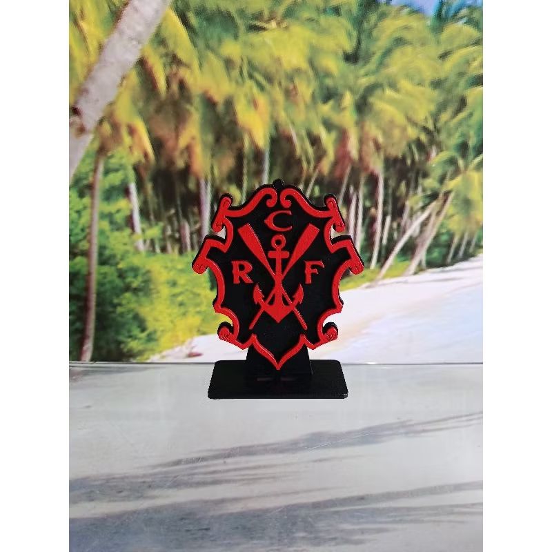 Escudo mini totem Flamengo MALVADÃO 1° escudo do CRF BMK ART'S