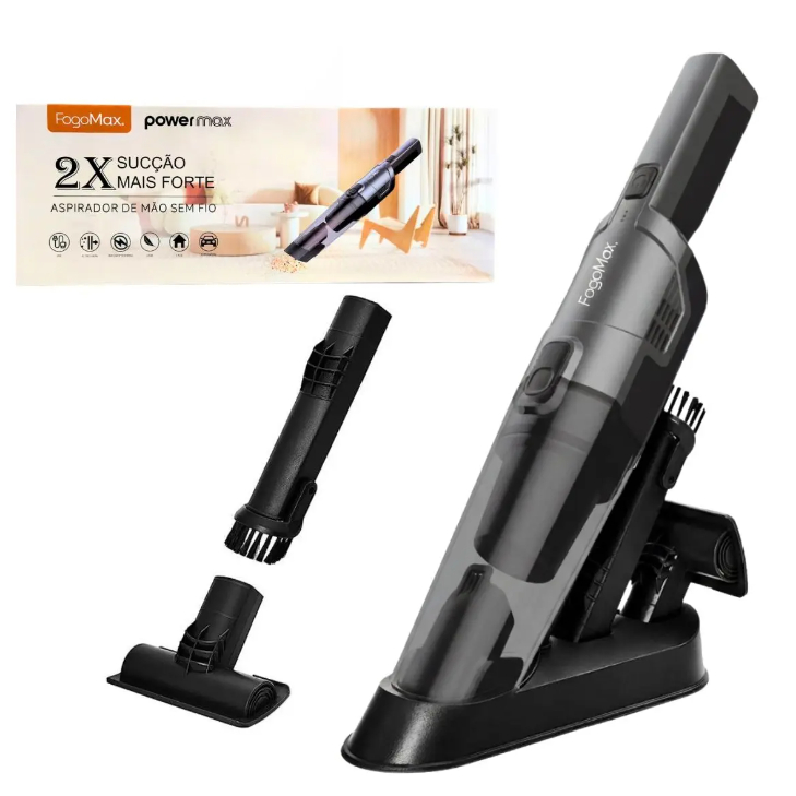 Aspirador De Pó Preto De Mão Para Carro Sofá Recarregável FGX-80677