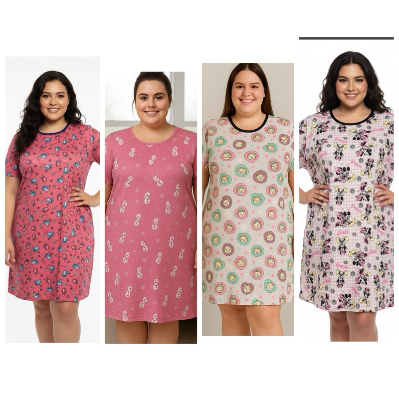 camisola Vestido fresquinho Suede super plus size 50 ao 58