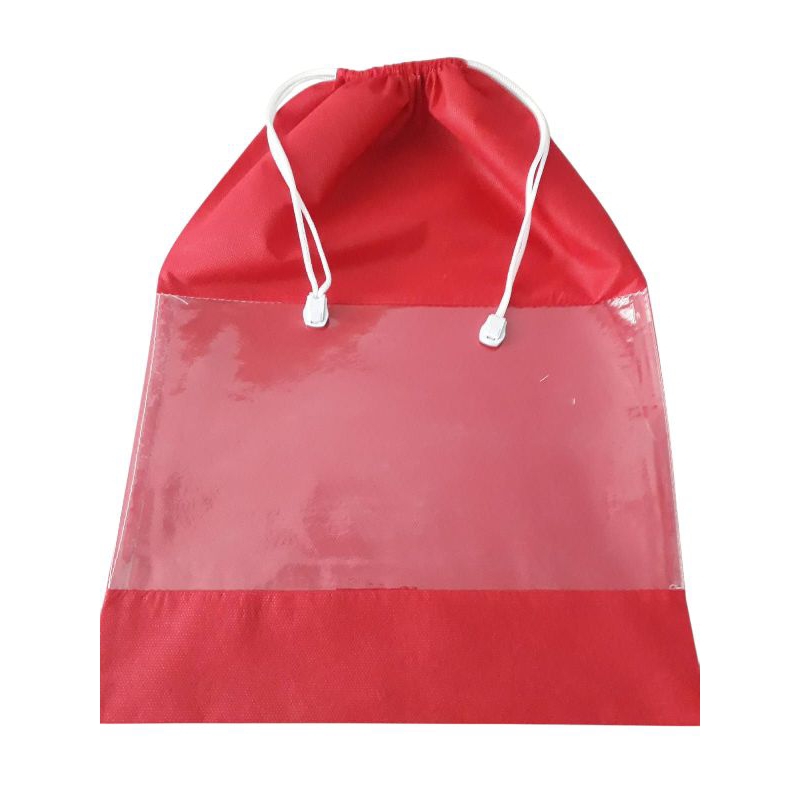 6 Sacos Para Sapatos Tnt Com Visor Vermelhos