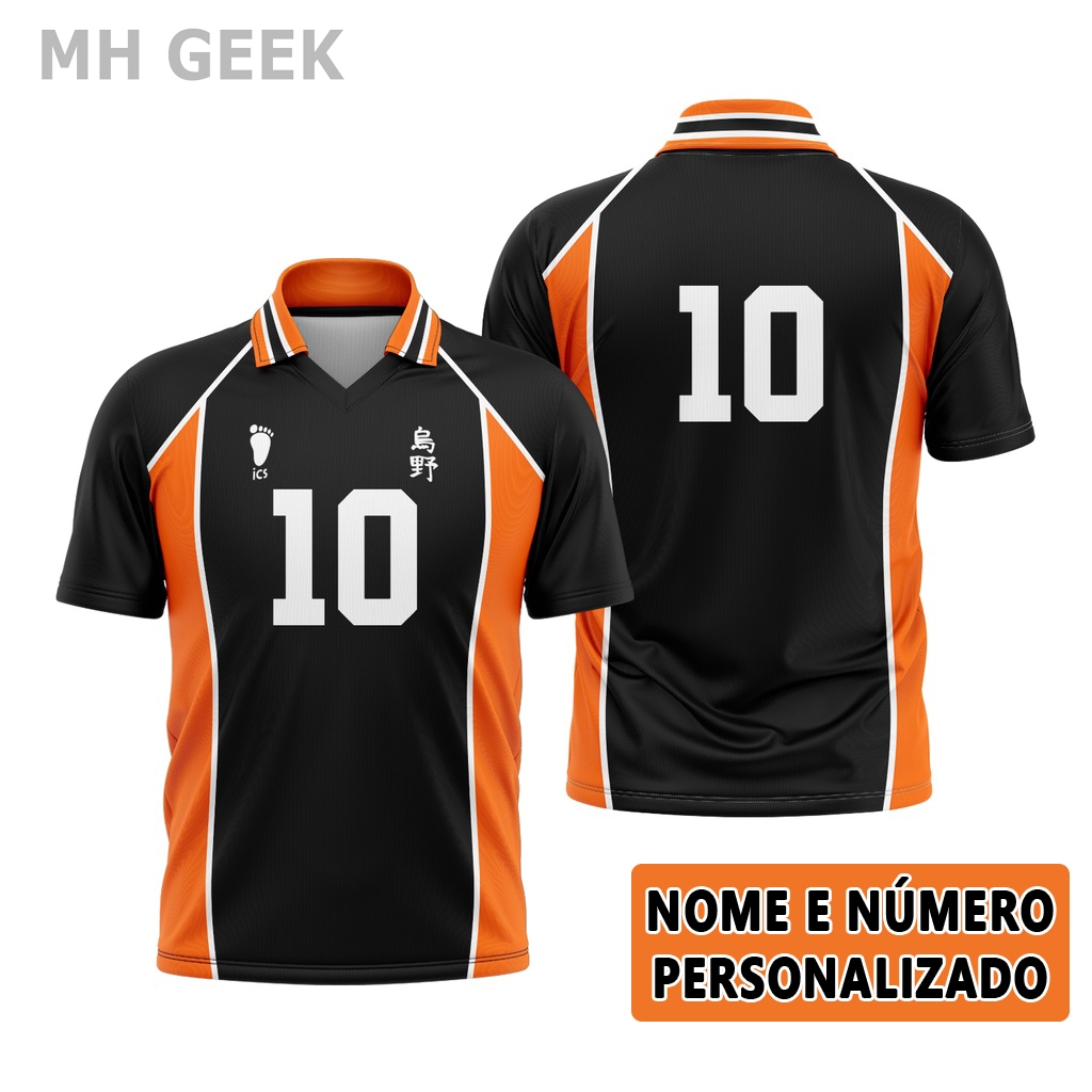 Camisa Camiseta Anime Haikyuu Kurasuno Preto Estampada Unisex Adulto Infantil em Oferta na Shopee