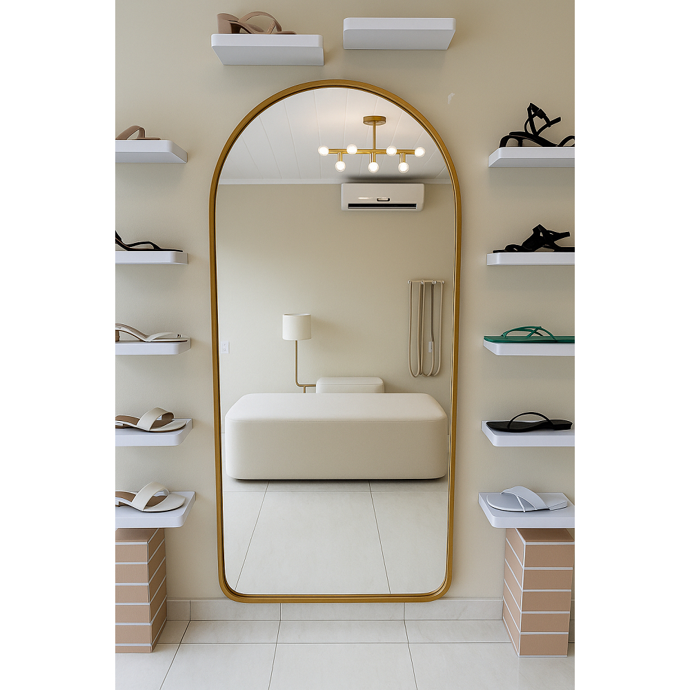 Espelho 150cm x 60cm Janela E13 Moldura Em Alumínio Grande Corpo Inteiro em Oferta na Shopee