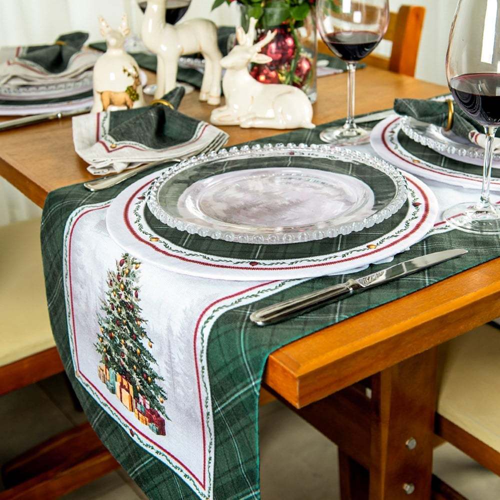 Caminho de Mesa Natalino Travessia Festiva Belchior 43x141 cm