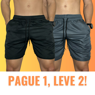 Kit 2 Short Mauricinho Masculino Tactel Grosso Bermuda Lisa Masculina Shorts de Elástico Leve em Oferta na Shopee