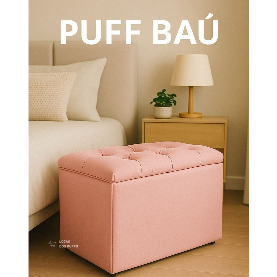 PUFF BAU TECIDO SUEDE LUXO ORGANIZADOR PORTA OBJETO DECORATIVO QUALIDADE DECORAÇÃO PROMOÇÃO PUF BAÚ. em Oferta na Shopee