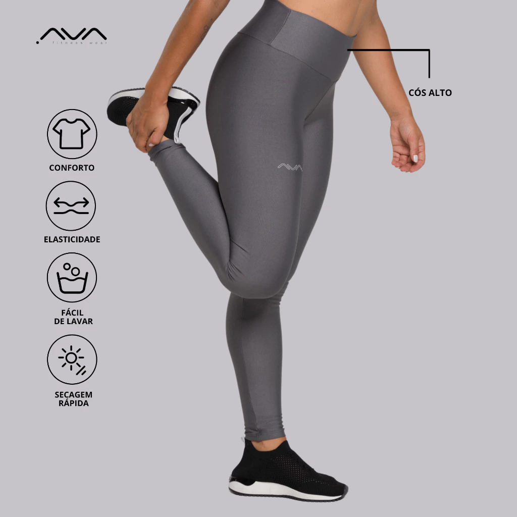 Calça Legging Feminina Compressão Academia Suplex Poliamida  Zero Transparência AVA Fitness Originals — imagem 1