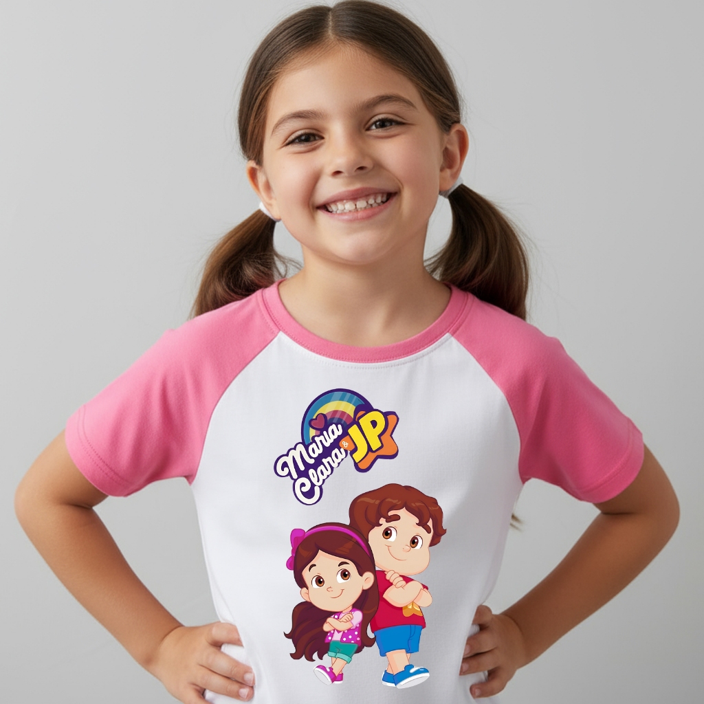 Camiseta Infantil Maria Clara E Jp Varios Modelos Fantasia Rosa em Oferta na Shopee
