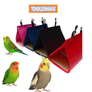 TOCA CABANA PARA CALOPSITA, PERIQUITO, AGAPORNE SUSPENSA em Oferta na Shopee