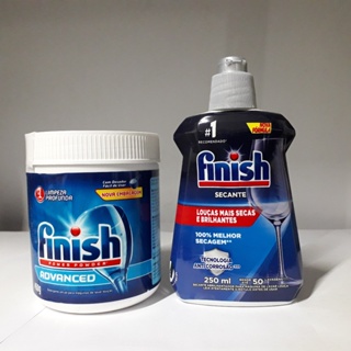 Kit Finish Lava Louças Detergente em Pó 450g + Secante Abrilhantador 250 ml em Oferta na Shopee