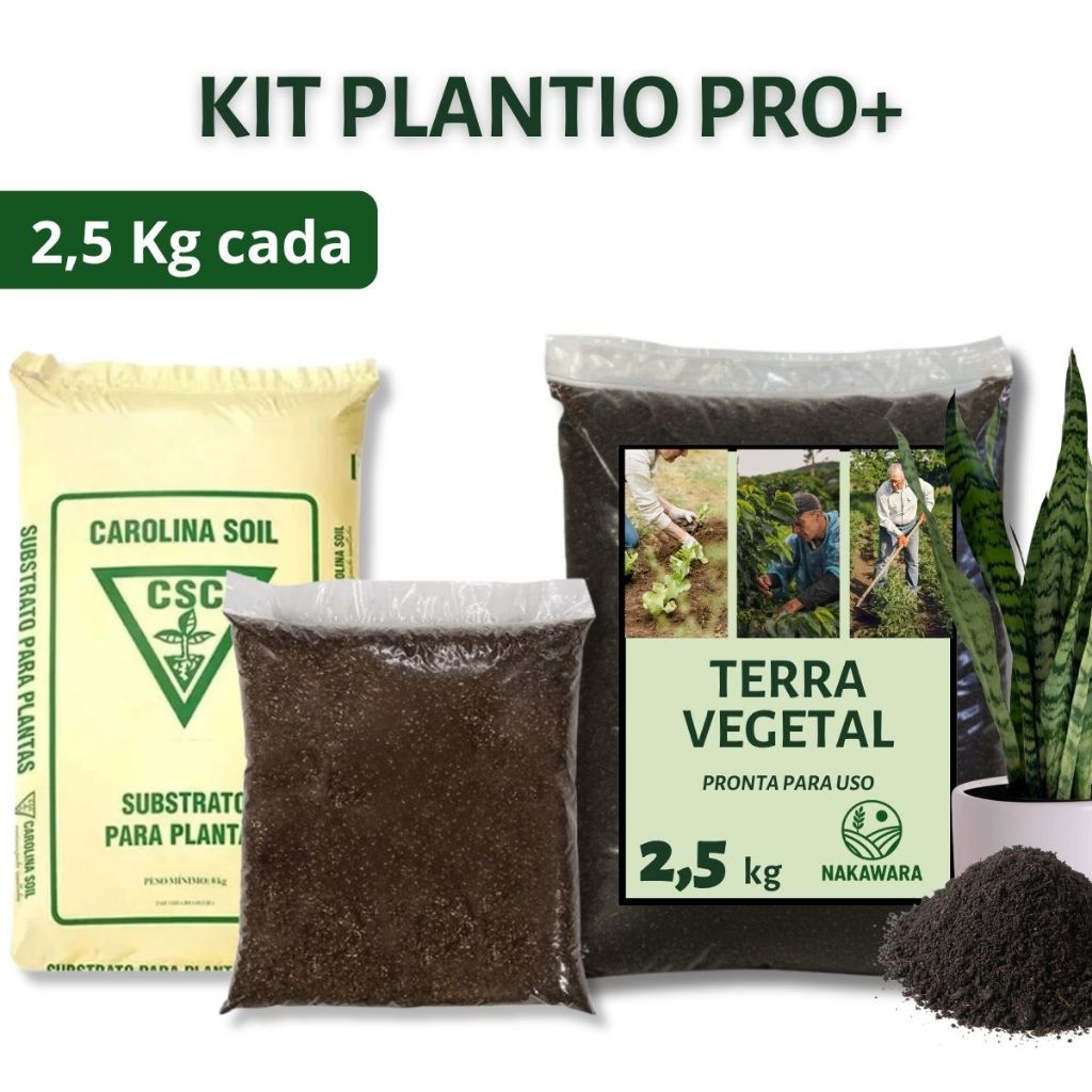 Kit 5kg Substrato Carolina Soil + Terra Vegetal Adubada Rosa do Deserto Suculentas Cactos e Flores em Oferta na Shopee