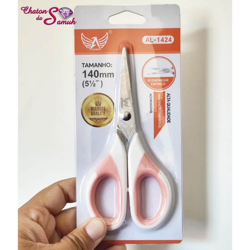 Tesoura 5 1/2" Soft Multiuso para Artesanato Altomex em Oferta na Shopee