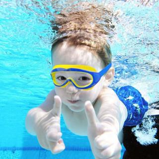 Óculos de natação de armação grande para crianças e adolescentes, altamente à prova d'água,adequados para idades de 6-18 em Oferta na Shopee