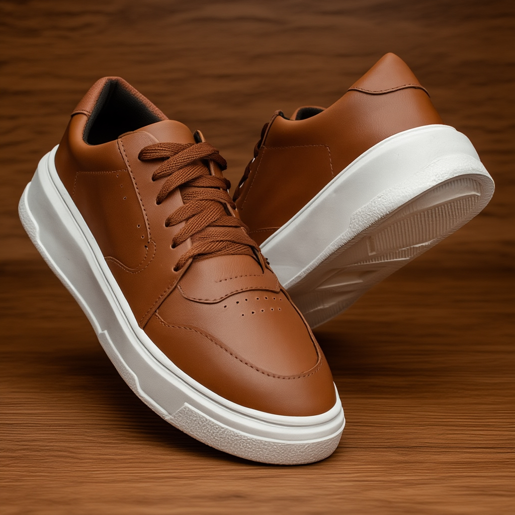 Detalhes do Sapatenis Casual Sneaker Chunky Branco Leve e Confortável moderno lancamento moda