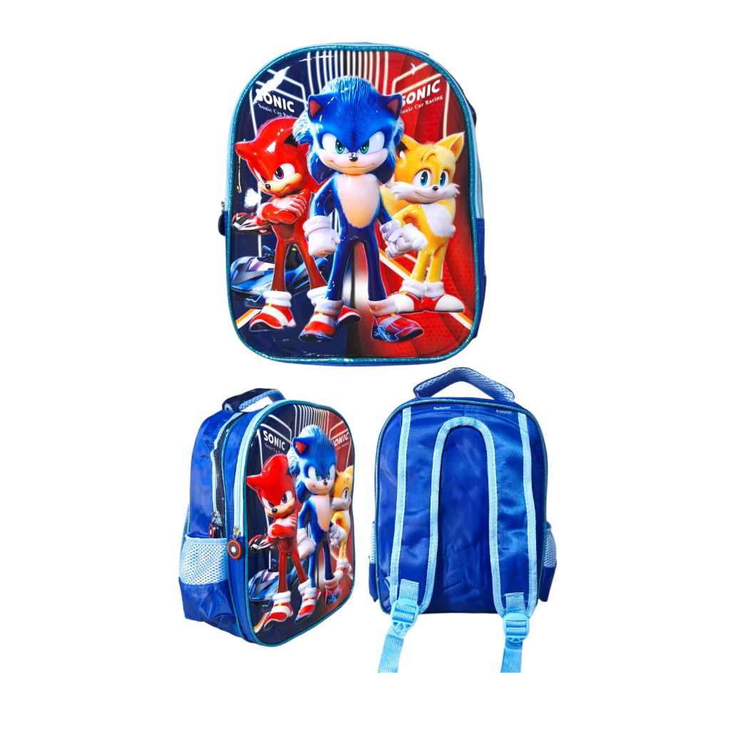 mochila de costas  pequeno menina menino com 2 zíper escolar , creche desenho 3D alto relevo primeira línea / importado em Oferta na Shopee