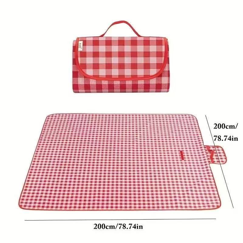 Tapete Piquenique Portátil Dobrável 200X200cm Impermeavel À Prova De Umidade Prático Fácil Transporte Para Praia Camping