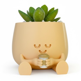 Vaso Para Suculentas Tomando Café Copo em Oferta na Shopee