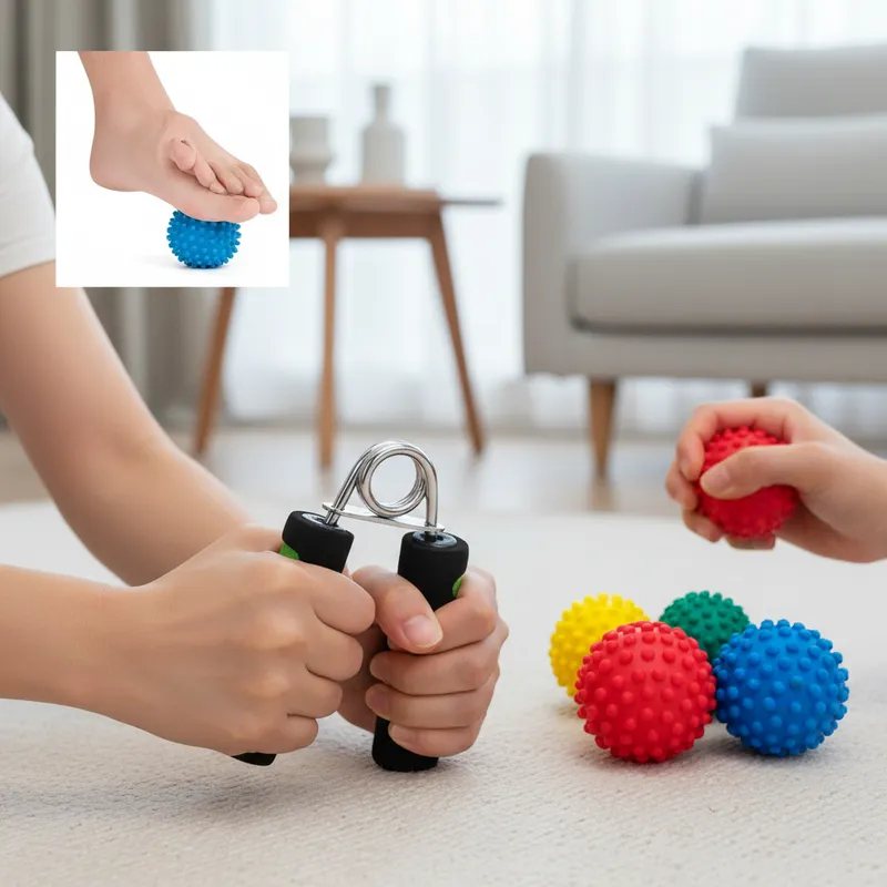 KIT Bolinha Fisioterapia + Fortalecedor de Mão e Antibraço HandGrip em Oferta na Shopee