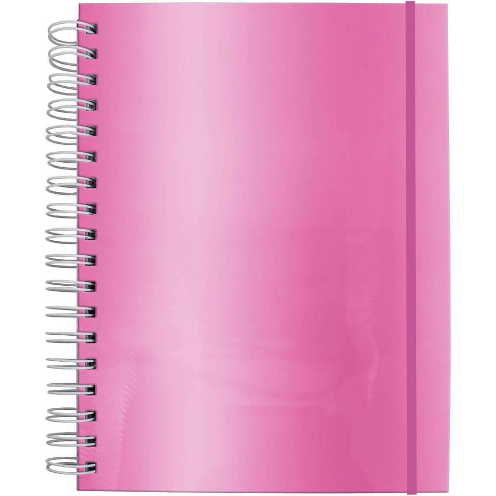 Caderno Smart Rosa Folhas Removiveis Com 10 divisórias Reposicionáveis Folhas de 90g Não Vaza a Tinta Para o Outro Lado