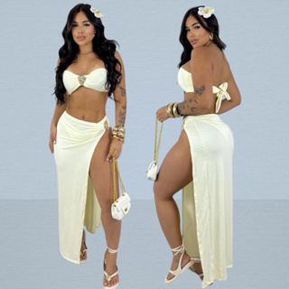 conjunto moda praia 3 peças em Oferta na Shopee