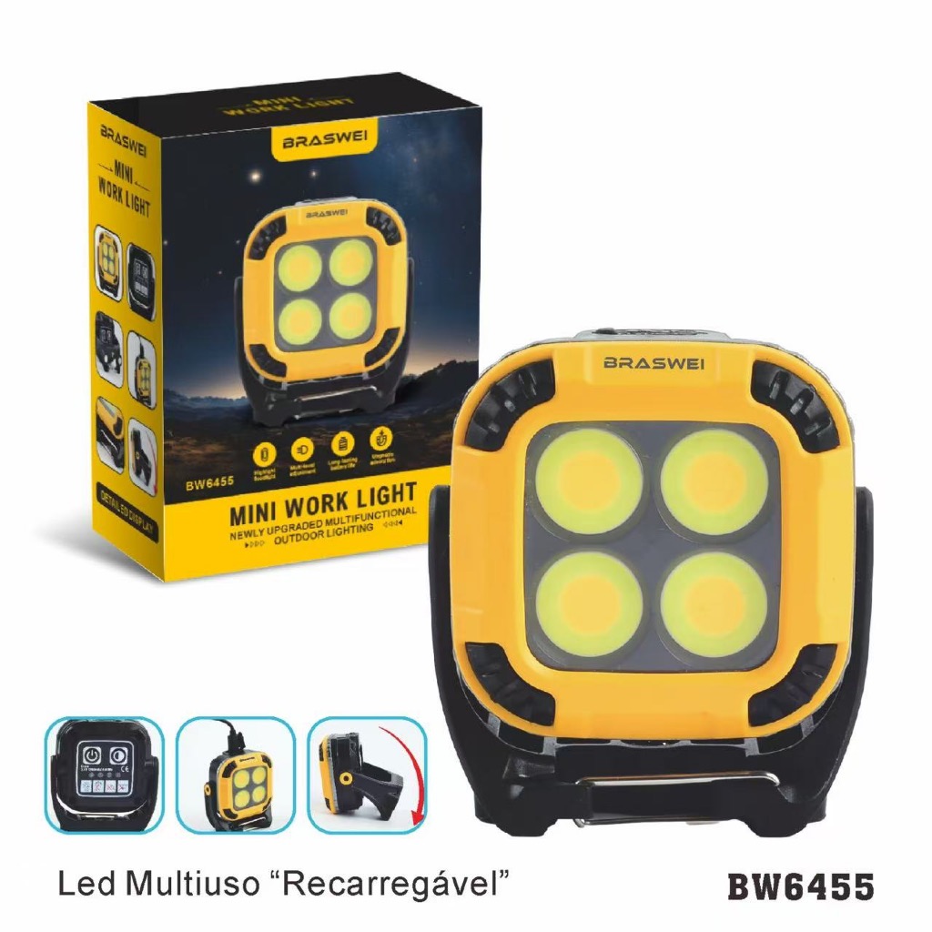 Lanterna Portaril Led Para Acampamento Recarregavel com Gancho Luz Super Brilhante Ao Ar Livre E Interno em Oferta na Shopee