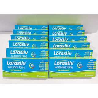 MEGA KIT LORASLIV(LORATADINA) 10MG - 12 CAIXAS - ALÍVIO PROLONGADO PARA ALERGIAS - ENVIO IMEDIATO em Oferta na Shopee