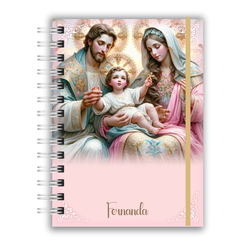 Agenda Católica 2026 Sagrada Família Personalizado com Nome | Permanente| Sem data | Presente Religioso| Pautada em Oferta na Shopee