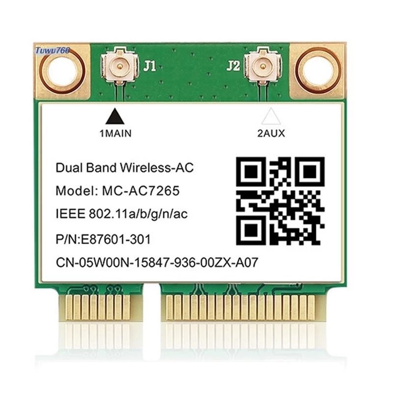 Placa Wi-Fi 1200 Mbps Bluetooth 4.2 Mini PCI-E 7265 802.11ac 2.4G 5Ghz Para Notebook 7265