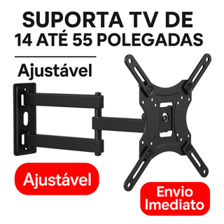 Suporte Tv Tri Articulado Lcd Led Plasma 14 A 55 Pol para parede 32 40 42 43 47 50 52 55 56 polegada em Oferta na Shopee