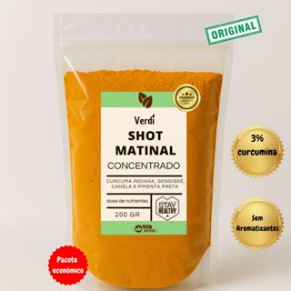 Shot matinal com curcuma gengibre canela maça pimenta preta  sem gluten em Oferta na Shopee