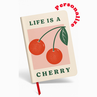 Caderno personalizado cereja cherry aesthetic vermelha a5 a6 caderneta moleskine sketchbook em Oferta na Shopee