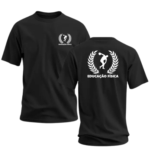 Camiseta/Camisa Educação Física Uniforme 100% Algodão Para Faculdade e Professor Unissex