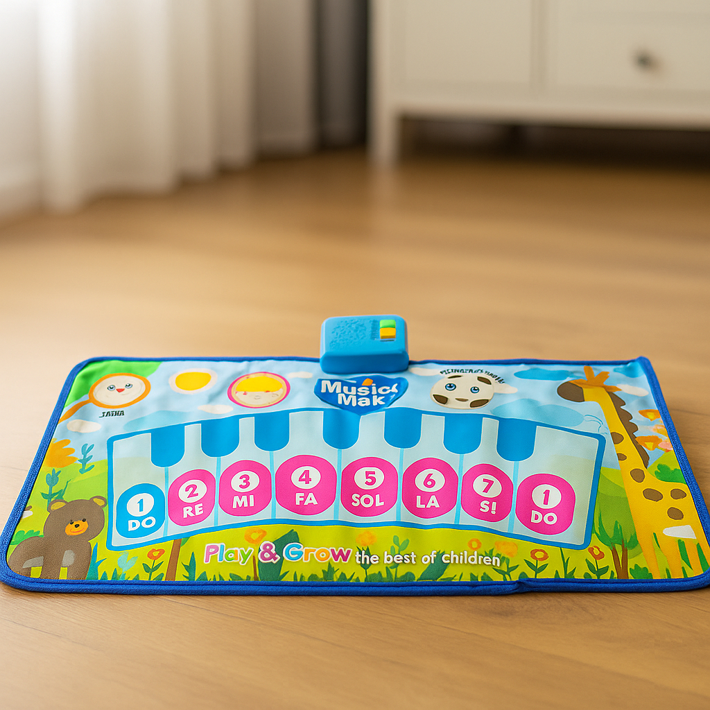 Tapete Musical Piano Infantil 8 Teclas 3 Modos Brinquedo Educativo Sons Teclado Cognitivo