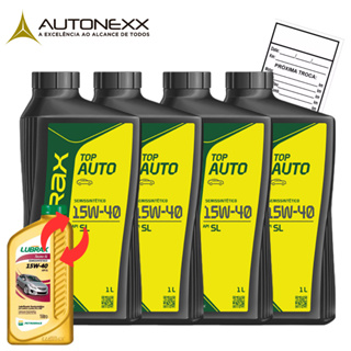 Kit 4L Litros Óleo Motor Lubrificante 15W40 SL Semissintético Lubrax Tecno Motores a Gasolina Etanol e GNV em Oferta na Shopee