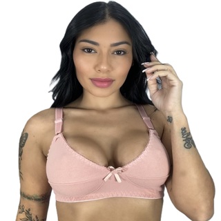 Sutiã de Algodão Alça Larga Sustentação Conforto em Oferta na Shopee