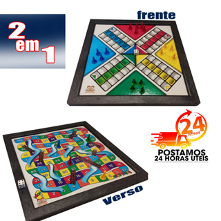 2 em 1 - Jogo De Tabuleiro Ludo Coluna + trilha dinamica sobe e desce tamanho grande 32x32cm em Oferta na Shopee
