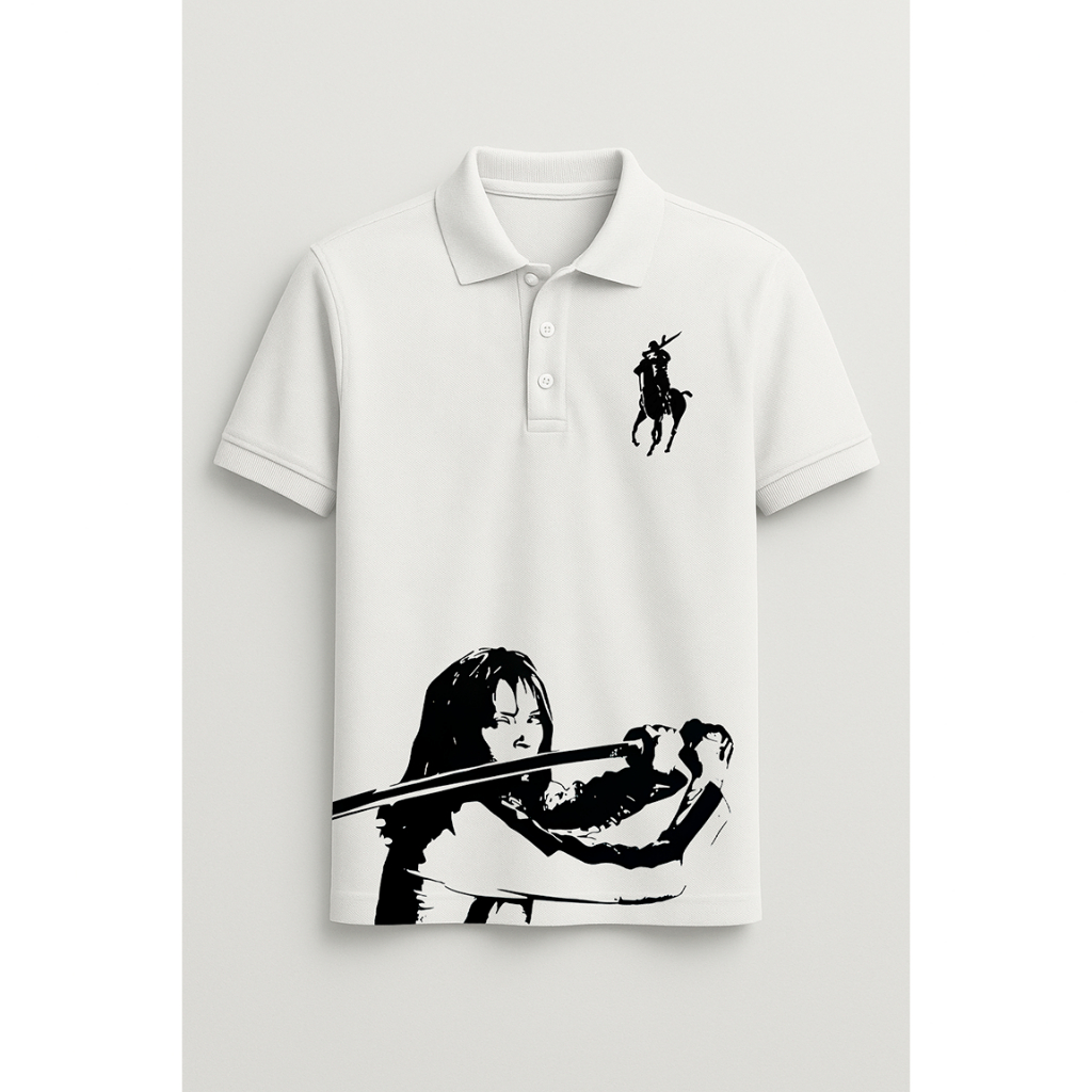 Camisa Polo Masculina Kill Bill A Noiva Streetwear Algodão Beatrix Kiddo