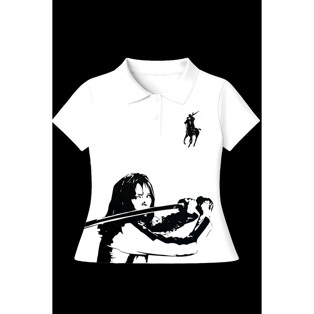Camisa Polo Feminina Kill Bill A Noiva Streetwear Algodão Beatrix Kiddo