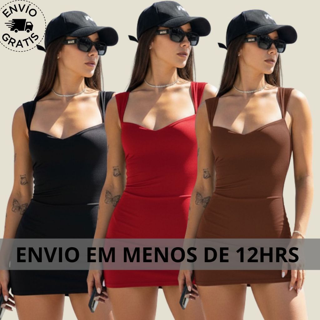 Vestido Feminino estiloso Moda Gringa Paty VESTIDO SLIM final de ano Colado e Curtinho tubinho preto em Oferta na Shopee