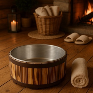 Bacia Tina Hidratação Marrom Relaxamento Escalda Pés Conforto Pedicure Casa em Oferta na Shopee