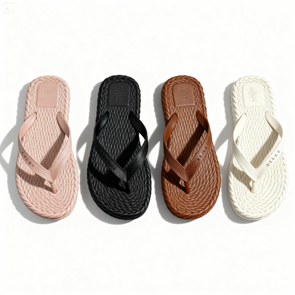 Sandália Chinelo Feminino Trançado Confortável Rasteira Leve Antiderrapante Casual Verão em Oferta na Shopee