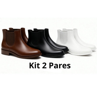 KIT 2 Pares Bota De Borracha Feminina Hospital Enfermagem Confort em Oferta na Shopee